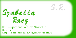 szabella racz business card